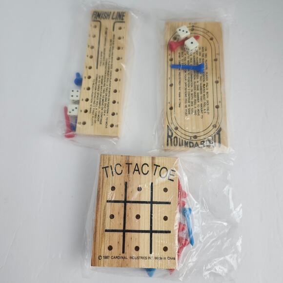 Solid Wood Teasers 7 Different Brain Busters Round Tin NEW Game Night Challenge - Picture 7 of 9